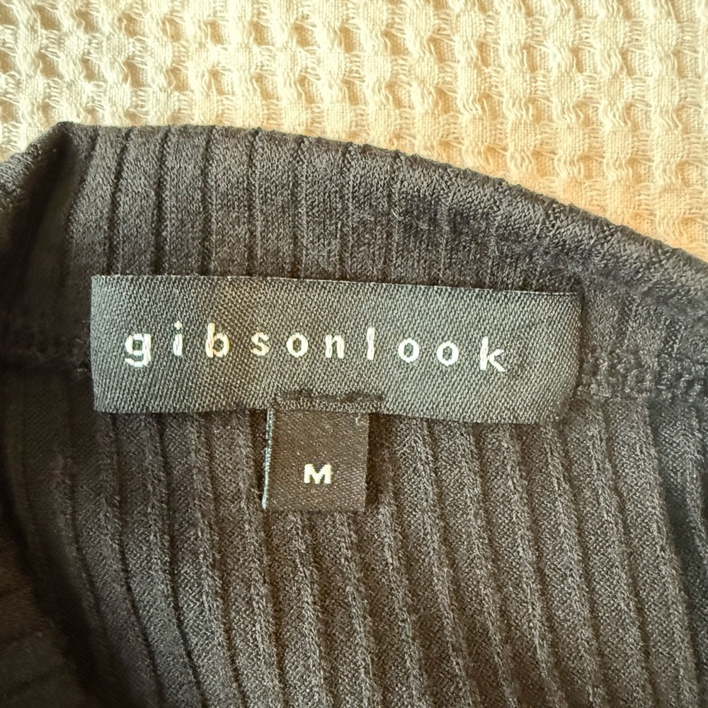 Black Ribbed Cutout Top - Picture 2 of 5